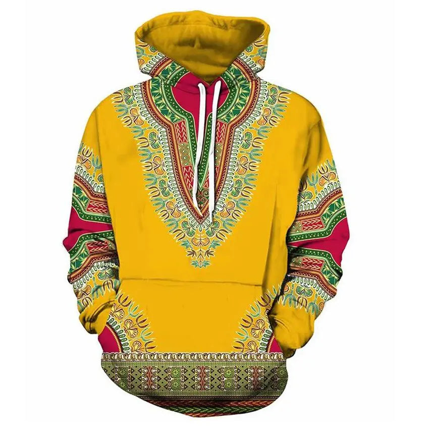 African Folk Custom 3D Print Hoodies for Men and Women