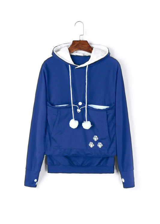 Cute Winter Hoodies with Pet Pocket for Women