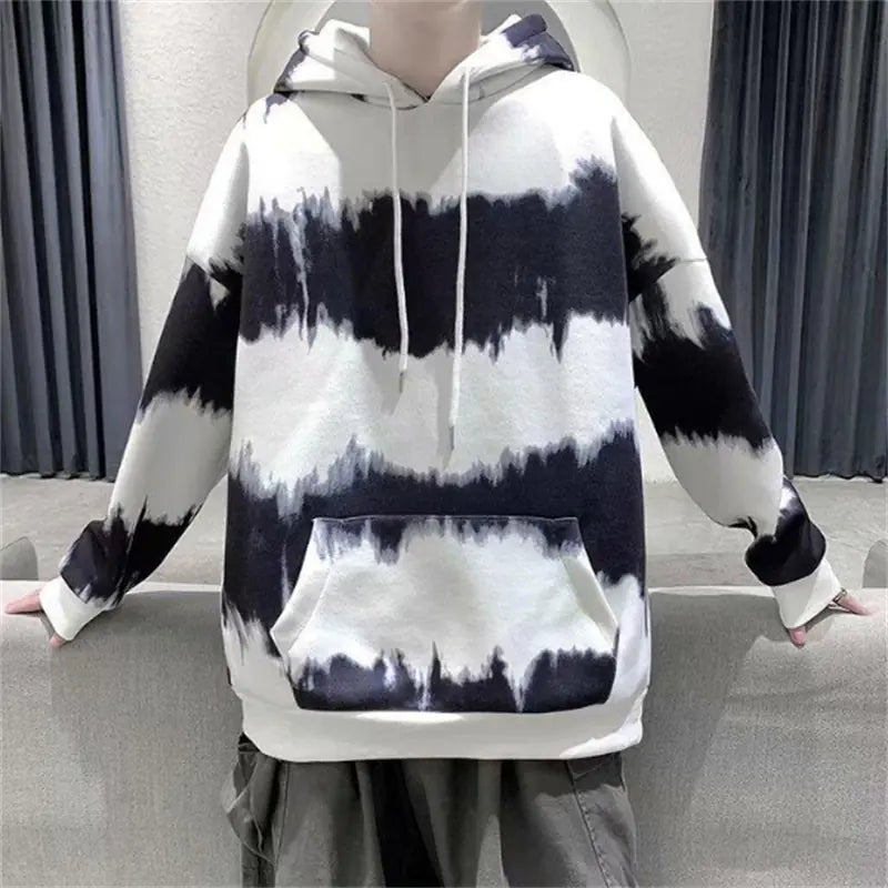 Printed Tie-Dye Hoodies for Men - Hip Hop Style