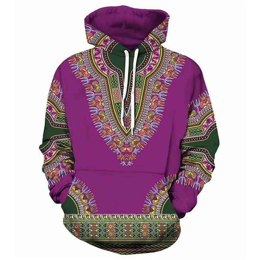African Folk Custom 3D Print Hoodies for Men and Women