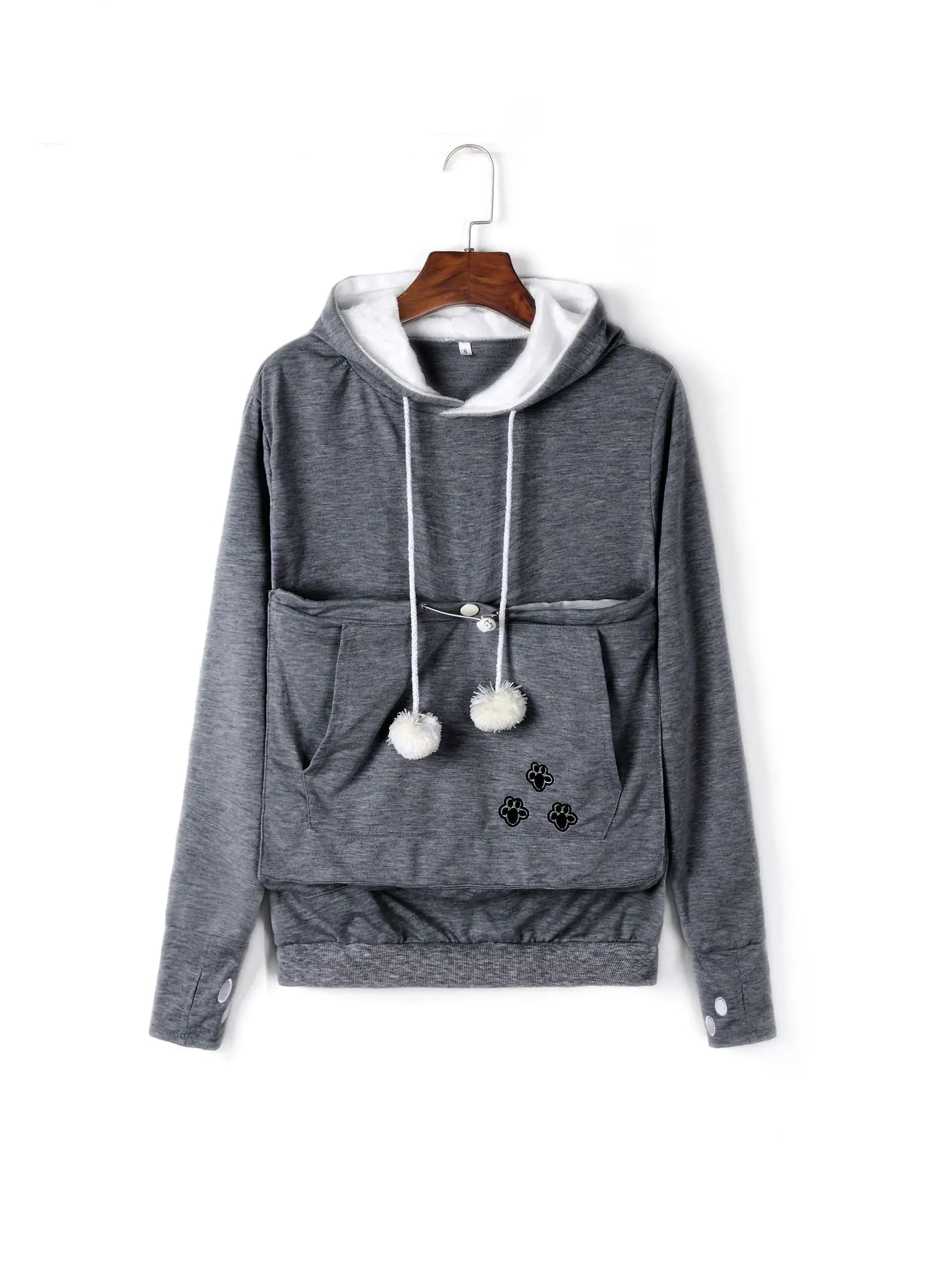Cute Winter Hoodies with Pet Pocket for Women