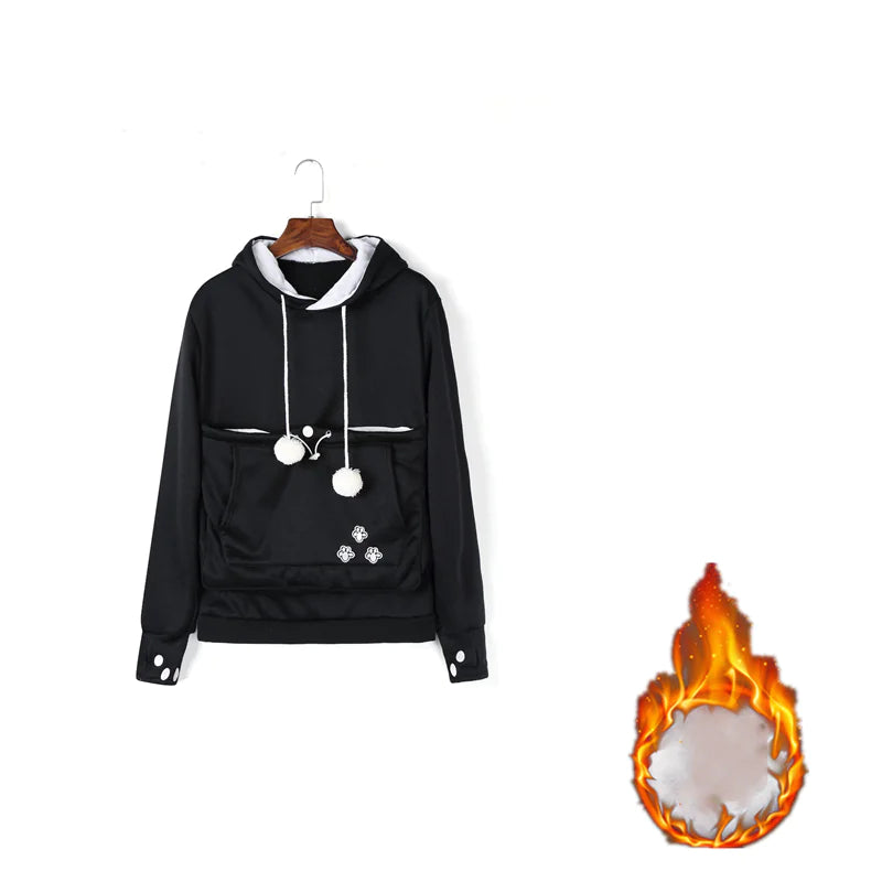 Cute Winter Hoodies with Pet Pocket for Women