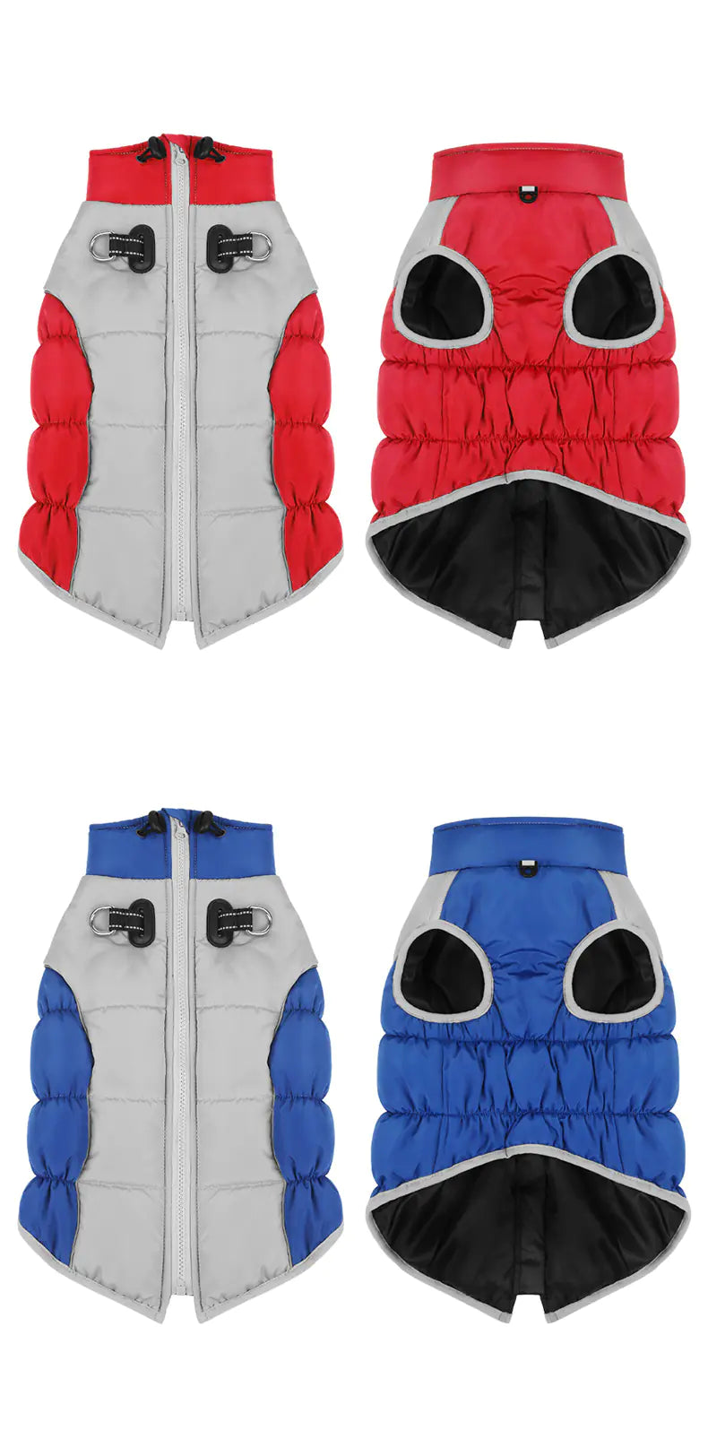 Reversible Waterproof Reflective Winter Dog Jacket