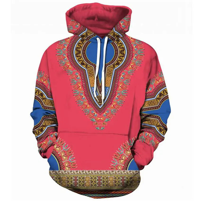 African Folk Custom 3D Print Hoodies for Men and Women